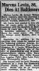 Levin, Marcus (1863 - 1950) - [OBITUARY] 1950 Wilkes-Barre Pennsylvania.jpg